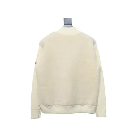 Moncler Sheepskin Wool Knit Wool Patchwork Collar Jacket