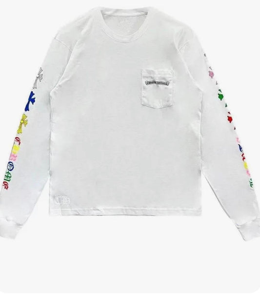 Chrome Hearts Multi Color Cross Logo Scroll Sweatshirt