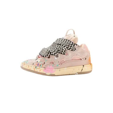 Gallery Dept. x Lanvin Wmns Curb Light Sneakers 'Paint Drip - Pale Pink'