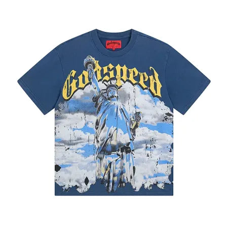 Godspeed Chrome Liberty T-Shirt 1015 Navy Wash