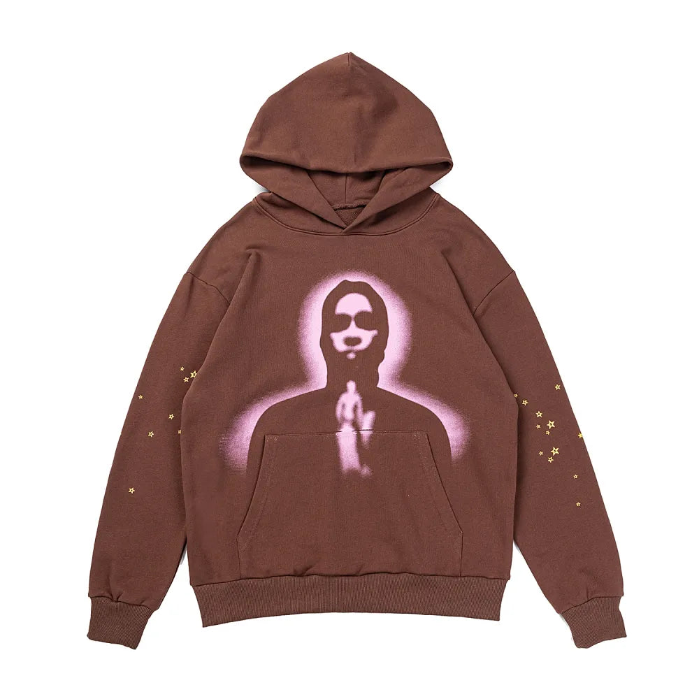 Spider Worldwide × Young Thug Sp5der Angel Brown Hoodie