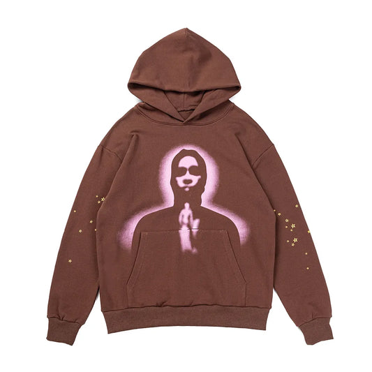 Spider Worldwide × Young Thug Sp5der Angel Brown Hoodie